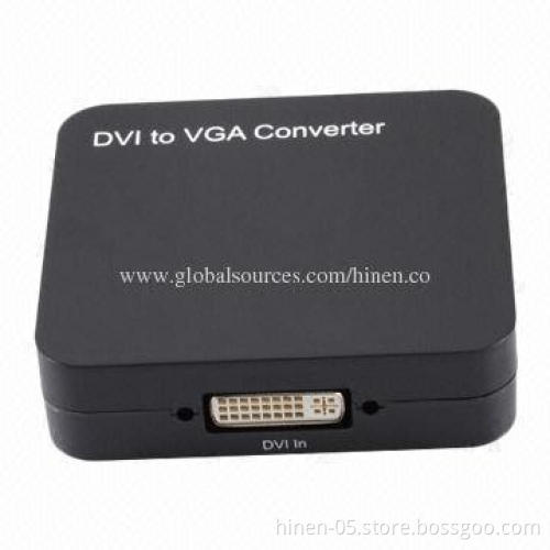 DVI to VGA Converter, Supports Analogue Video Output Up to UXGA and 1,080P with 10-bit DAC